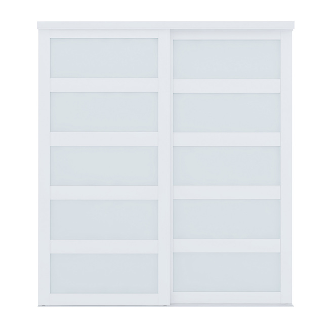 Landon & Co. Sliding Door with 5-Lite Panels for Closets 72 x 80-in - White