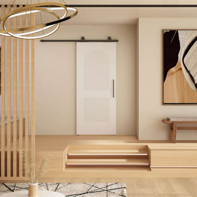 Landon & Co. Barn Door Kit with 2 Panels 36-in - Off-White