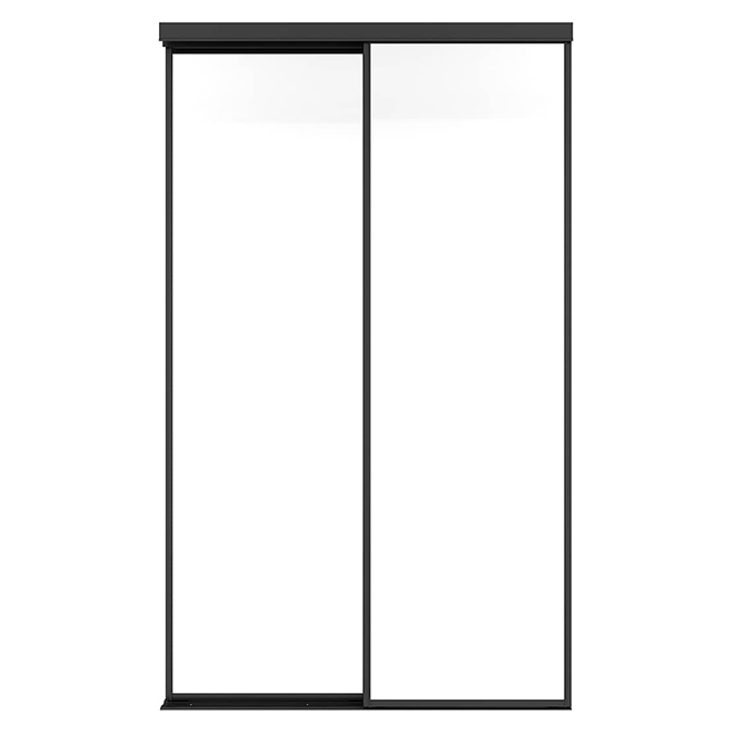 Landon & Co. Closet Mirror Door 48 X 80-in Sliding - Black Frame