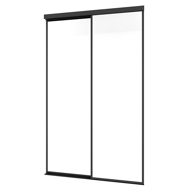 Landon & Co. Closet Mirror Door 48 X 80-in Sliding - Black Frame