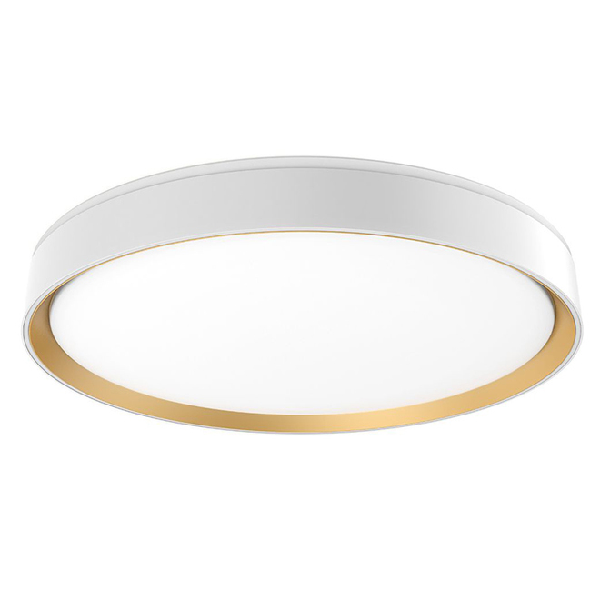 Plafonnier affleurant rond 16 po Ophelia par Light and Modern à DEL blanc/or 25 W