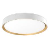 Light and Modern Ophelia 25W 16-in Gold/White LED Ceiling Flush Mount Round Fixture