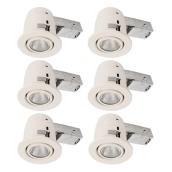 Set of 6 Swivel Recessed Light Fixtures