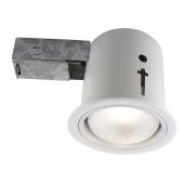 Luminaire encastré pour soffite, BR30 75 W, 4 1/2", blanc