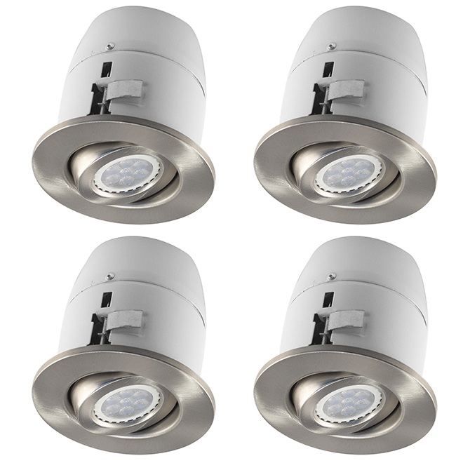 Bazz Recessed Lights Led Gu10 3 8 Brushed Steel 4 Pk Bazz Recessed Lights Led Gu10 3 8 Brushed Steel 4 Pk Jl134bx4 Rona