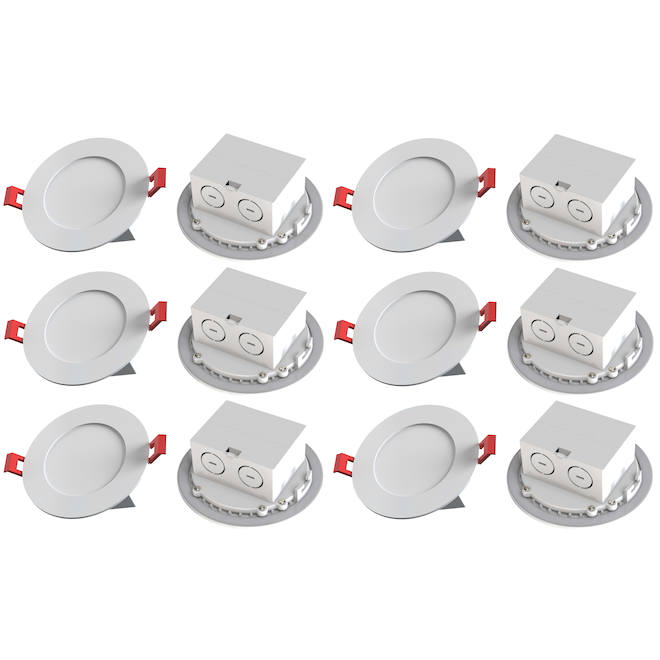 Valu+ Recessed LED White Lights 4-in Round 11W with Adjustable Light Distribution - Pack of 6