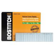 Bostitch 1-in Leg 3/16-in Narrow Crown 18-Gauge Collated Finish Staples (3000-Count)