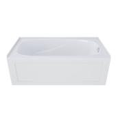 Mirolin Tucson 60-in x 32-in x 20-in White Acrylic Oval Bathtub with Left Drain