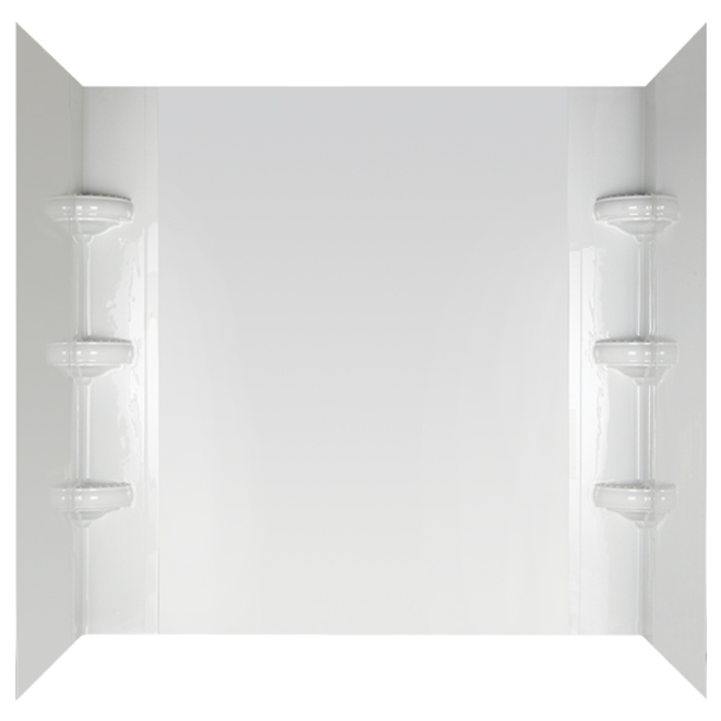 Mirolin White High-Impact Polystyrene Bathtub Wall Surround (60-in x 32-in x 58-in)