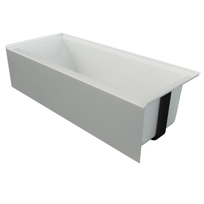 Mirolin Chloe 30in x 60in White Acrylic Rectangular Bathtub with Left