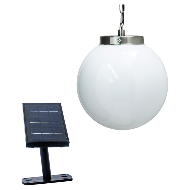 Solar Pendant Light White Stainless Steel Rona Solar Pendant Light White Stainless Steel