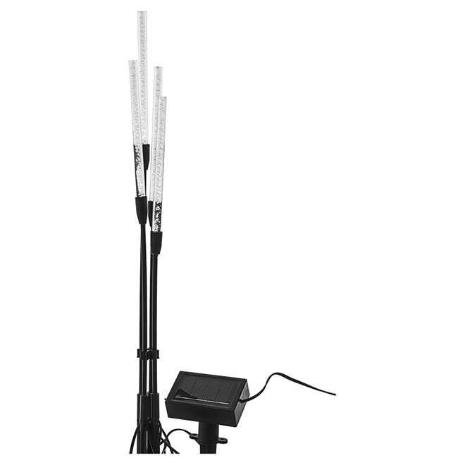 Paradise Solar Garden Light - Cattails - 4 LED - Black/Clear GL29797BK Paradise Solar Garden Light - Cattails - 4 LED - Black/Clear GL29797BK