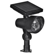 Projecteur de jardin à énergie solaire, DEL, noir