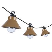 Guirlande lumineuse d'extérieur, 10 lumières, 120 V, cuivre