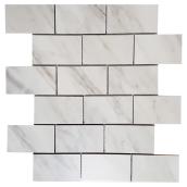 Mono Serra Wall and Floor Mosaic Porcelain Tiles - 14-in L x 12-in W