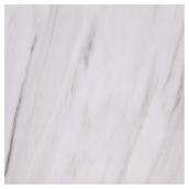 Mono Serra Porcelain Tiles with Natural Look in Carrara White for Floors and Walls - 12-in L x 12-in W