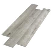 Plancher de vinyle Mono Serra, gris foncé, 6 po x 48 po, 14 unités