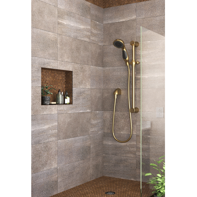 Carreau de porcelaine Forum Antracite de Mono Serra, 12 po l. x 24 po L., anthracite, 8/boîte