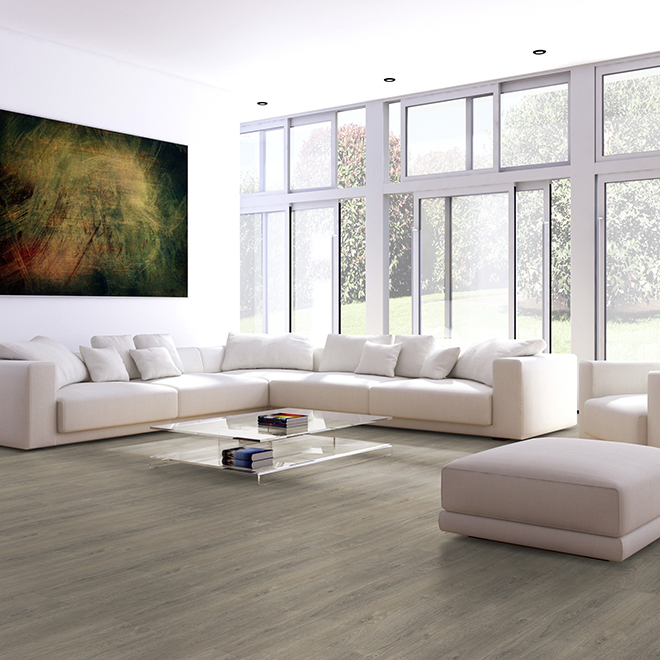 Mono Serra Napoli Laminate Flooring - AC4/E1 Certified HDF - Textured Beige Grey Finish - Megaloc Installation