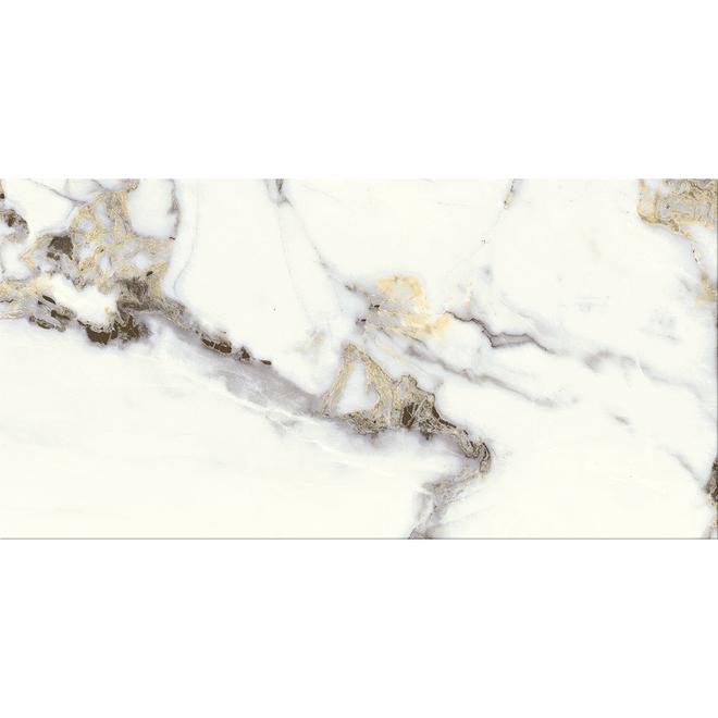 Image of Mono Serra | Eternal Beauty White Marbled Porcelain Floor And Wall Tile- 12-In X 24-In | Rona