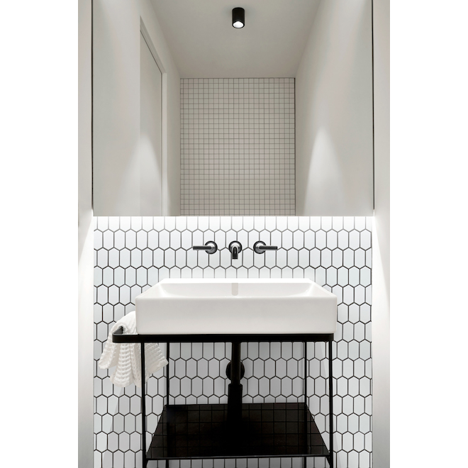 Carreau de porcelaine mosaïque blanc en diamant de 12 po x 12 po Mono Serra