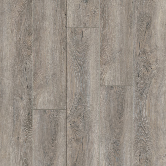 Planche de vinyle aspect chêne par Mono Serra de 50,8 po x 6,8 po x 4 mm, gris, paquet de 11