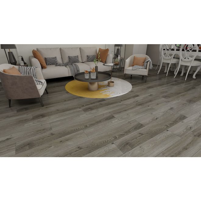 Mono Serra SPC 48 L x 7-in W x 4-mm Grey Oak Textured Vinyl Flooring - 14/Bx