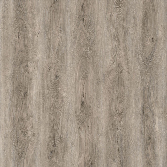 Plancher lamelles vinyle SPC de Mono Serra 48 L.  X 7 po l. x 4 mm aspect bois texturé brun, 14/bte