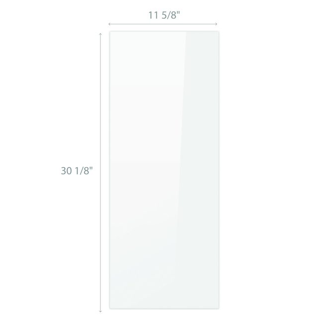 Porte de coin BELLINA de 12 x 30 po en MDF, blanc lustré