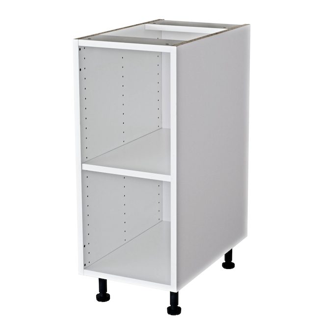 Caisson de cuisine inférieure BELLINA de 12 x 30,25 x 23,6 po en mélamine, blanc