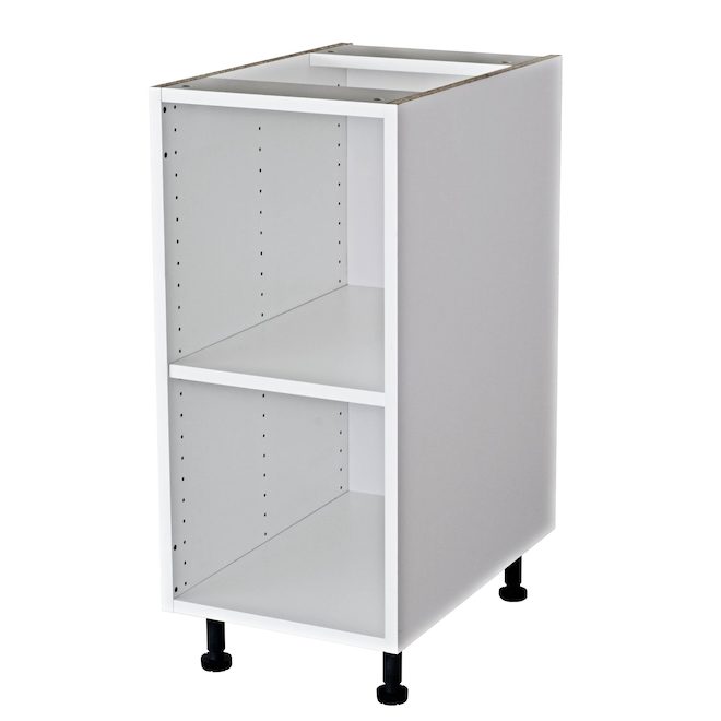 Caisson de cuisine inférieure BELLINA de 15 x 30,25 x 23,6 po en mélamine, blanc