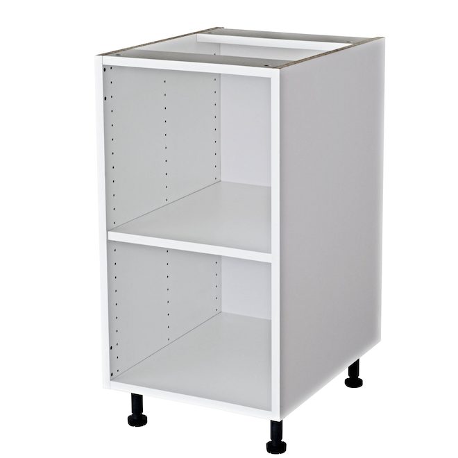 Caisson de cuisine inférieure BELLINA de 18 x 30,25 x 23,6 po en mélamine, blanc