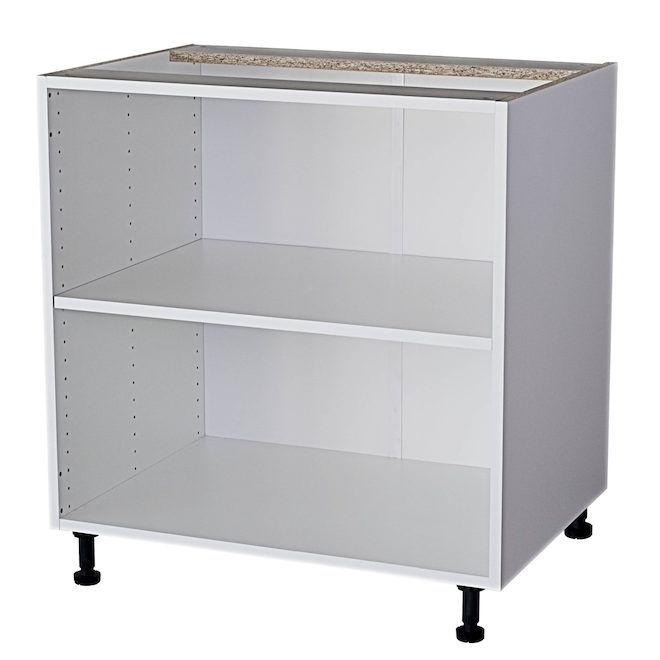 Caisson de cuisine inférieure BELLINA de 33,06 x 30,25 x 23,6 po en mélamine, blanc