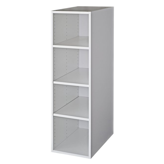 Garde-manger 3 tablettes BELLINA 15.125 x 50.375 po, en mélamine, blanc