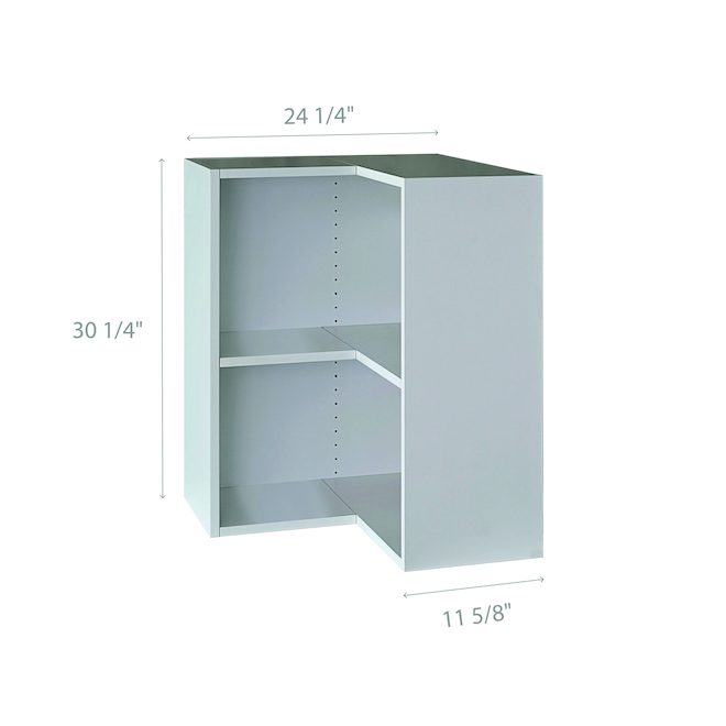 BELLINA 24 x 24 x 30-in White Melamine Wall Corner Kitchen Cabinet