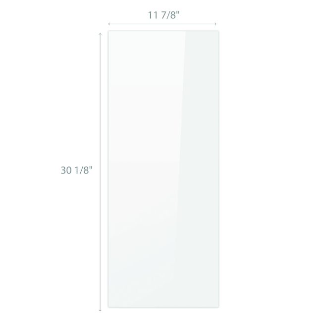 Porte d'armoire BELLINA en MDF blanc lustré, 12 x 30 po en MDF, blanc lustré