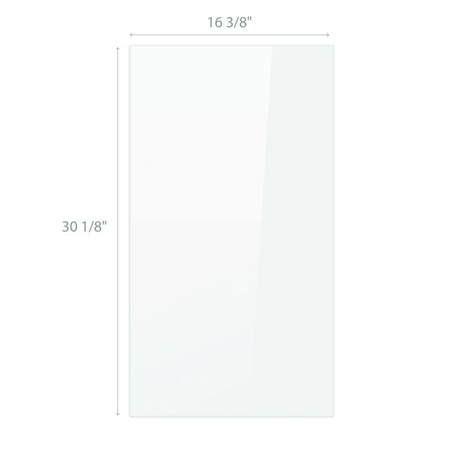 Porte d'armoire pour cabinet BELLINA de 16,5 x 30 po en MDF, blanc lustré