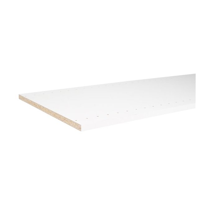 GOODFELLOW 16in x 97in PreDrilled White Melamine Shelving 1697WHT RONA