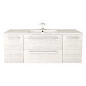 Cutler Forest Silhouette Wall Hung Vanity - 48-in - 2-Drawer/2-Door - White Chocolate
