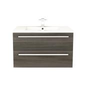 Cutler Forest Silhouette Wall Hung Vanity-Sink Combo - 30-in - 2-Drawer - Zambukka