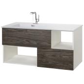 Cutler Kitchen & Bath 42-in Single Sink Brown Bathroom Vanity With Cultured Marble Top