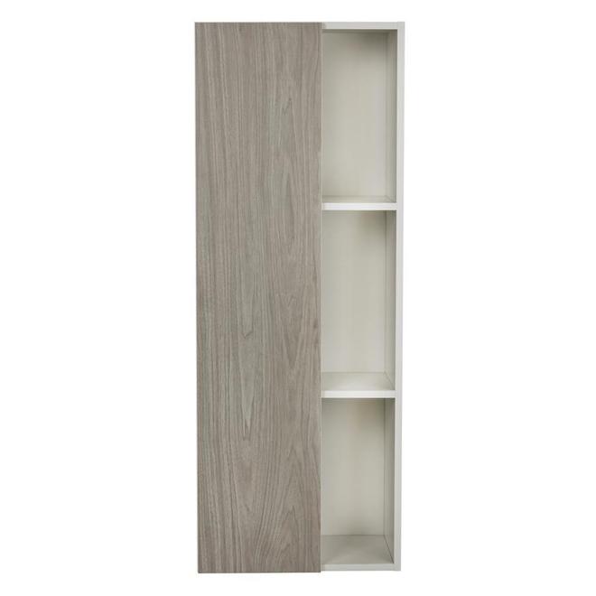 Armoire murale salle de bain panneaux de particules gris clair Cutler Kitchen & Bath 18 po x 48 po x 12 po