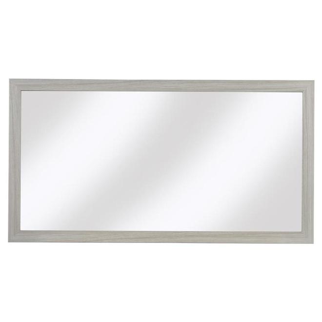 Miroir de salle de bain rectangulaire avec cadre gris clair Cutler Kitchen & Bath