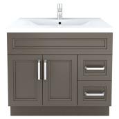 Meuble-lavabo Urban de Cutler Forest, 36 po, 2 portes et 2 tiroirs, gris sundown