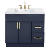 Meuble-lavabo de salle de bain Cutler St-Wave bleu 36 po