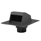 Canplas Duraflo Bathroom Exhaust Vent with Flapper - Black - Plastic - 12.93-in L x 10.94-in W