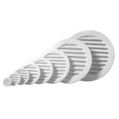 Canplas Duraflo Round Mini Louver Soffit Vent - Plastic - White - 1 1/2-in H