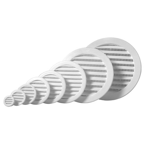 Canplas 5-in Miniature White Round Louver