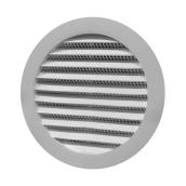 Canplas Duraflo White Plastic Round Mini Louver - Molded Grill - Screen Included - 6-in H