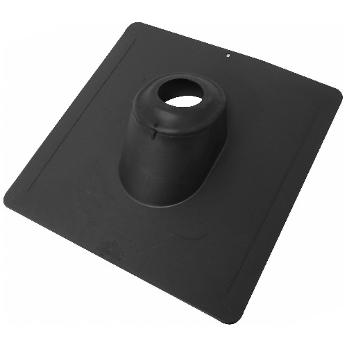 Canplas Duraflo Pipe Flange Roof Flashing - Thermoplastic - Black - 16.2-in L x 16.2-in W
